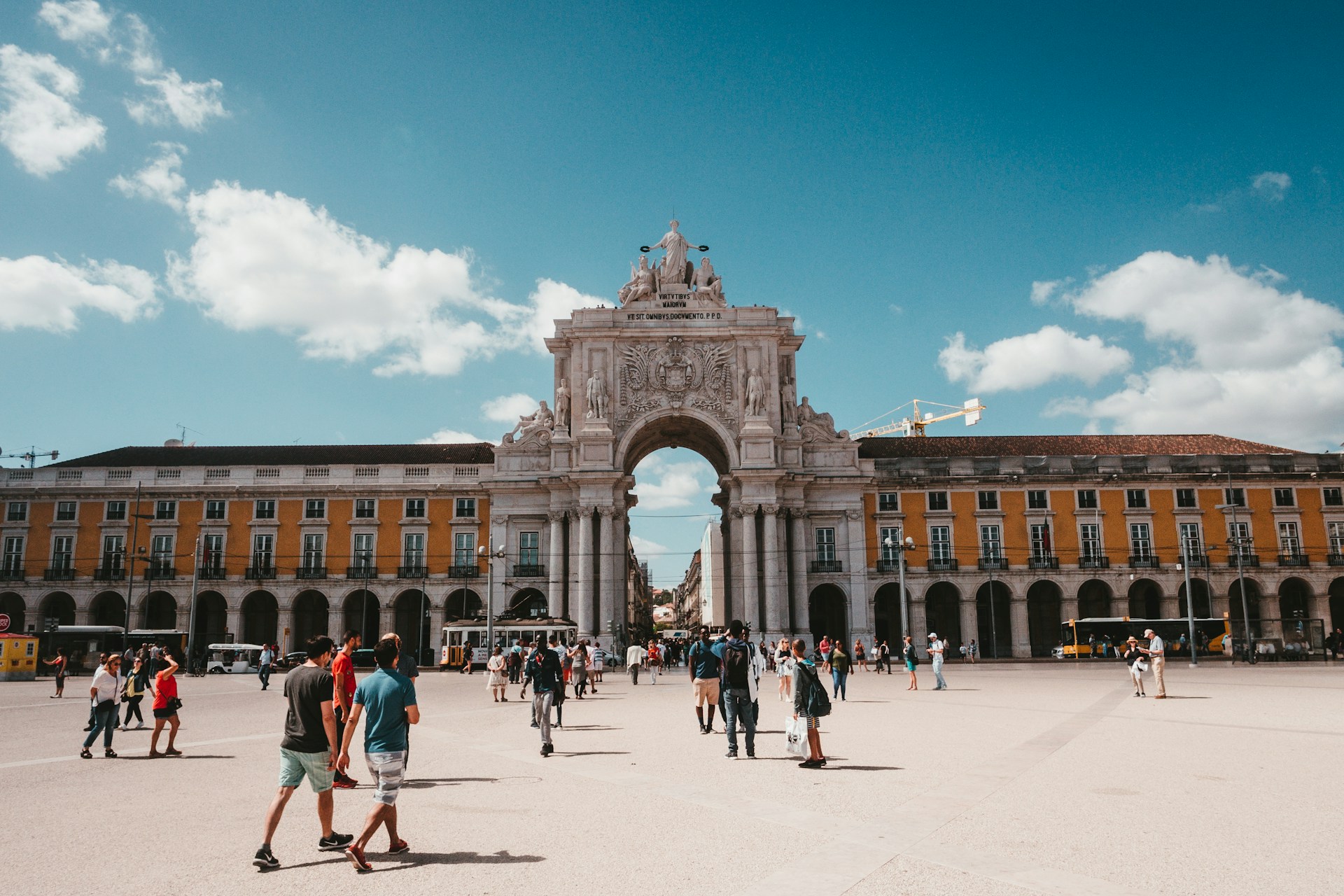 A panoramic view of the Rua Augusta Arch, Lisbon